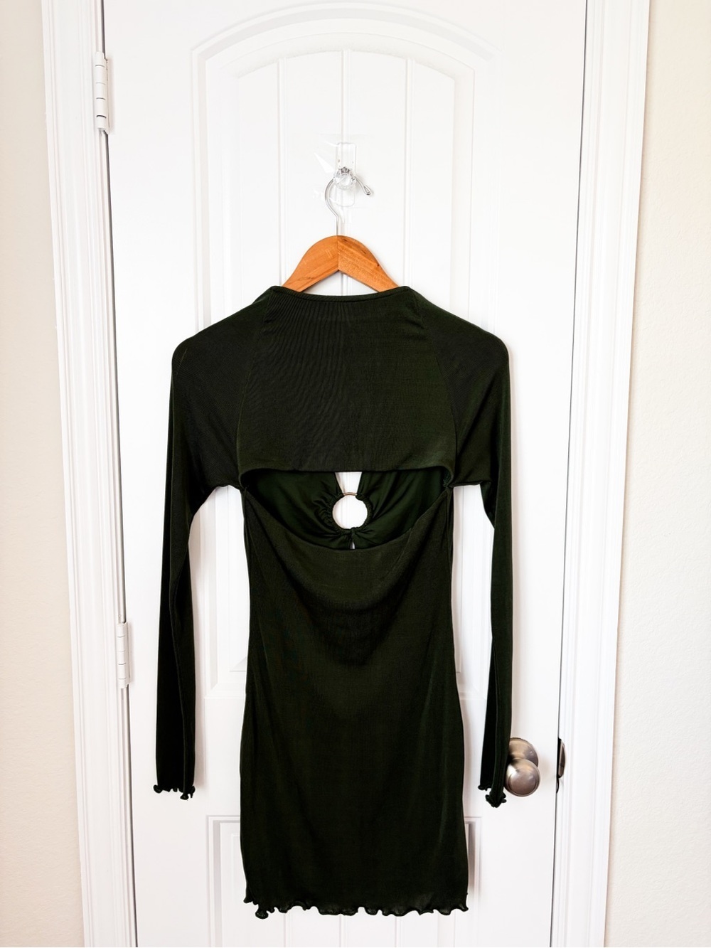 Lovers + Friends Marais Mini Dress Olive Green Size Small - Picture 4 of 4
